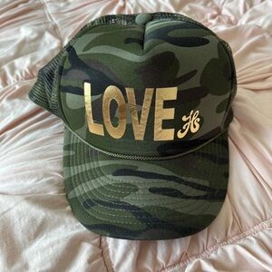 NWOT Haley Style Love Camo Trucker Hat